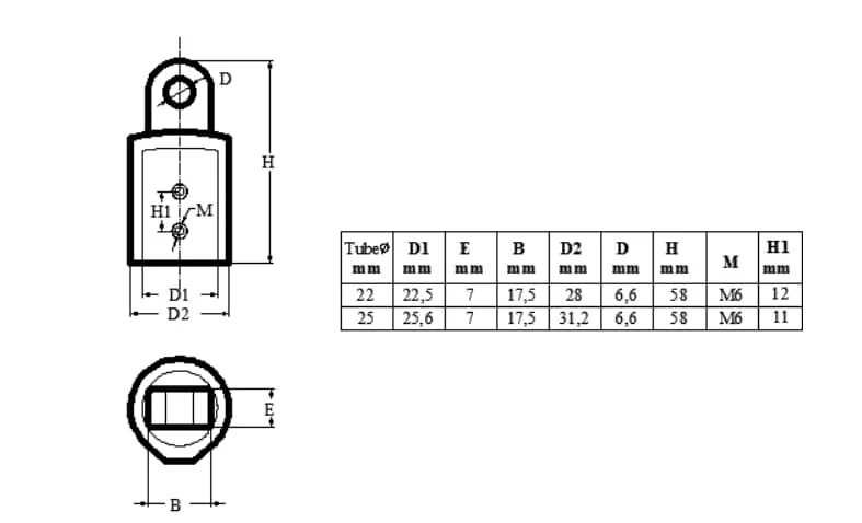 Investment Casting Stainless Steel Sunshade Hardware Top Cap /Eye End  / Bimini Fitting 