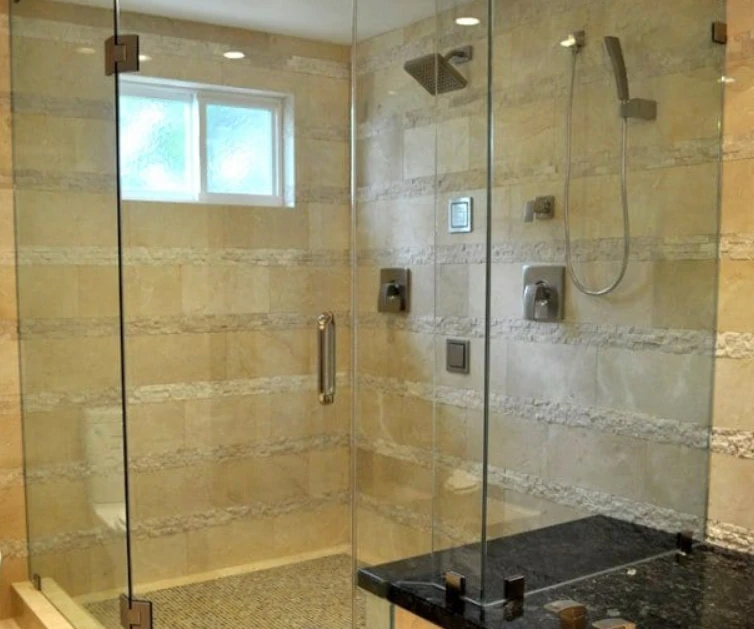 135 Degree Stainless Steel Shower Pivot Hinge Rotate Shower Door Hinge Glass Clamp 