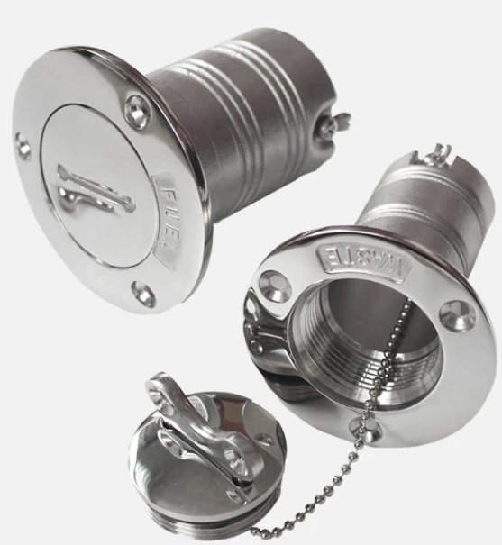  Boat Deck Filler Cap (38/50mm) Keyless Cap Filler Marine Grade Stainless Steel Boat Parts Hardware 