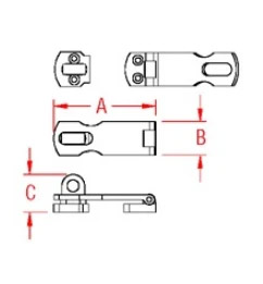  Heavy Duty Precision Casting Safety Hasp Hinge (75*25mm) Stainless Steel Marine Hardware 