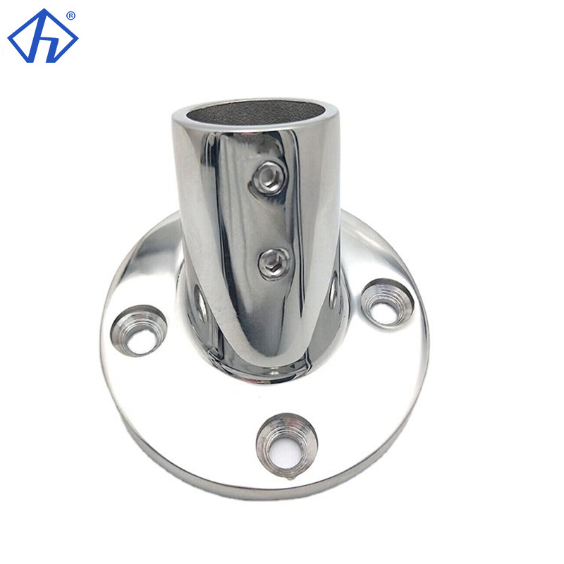 30° Round Stanchion Base Tubing marine