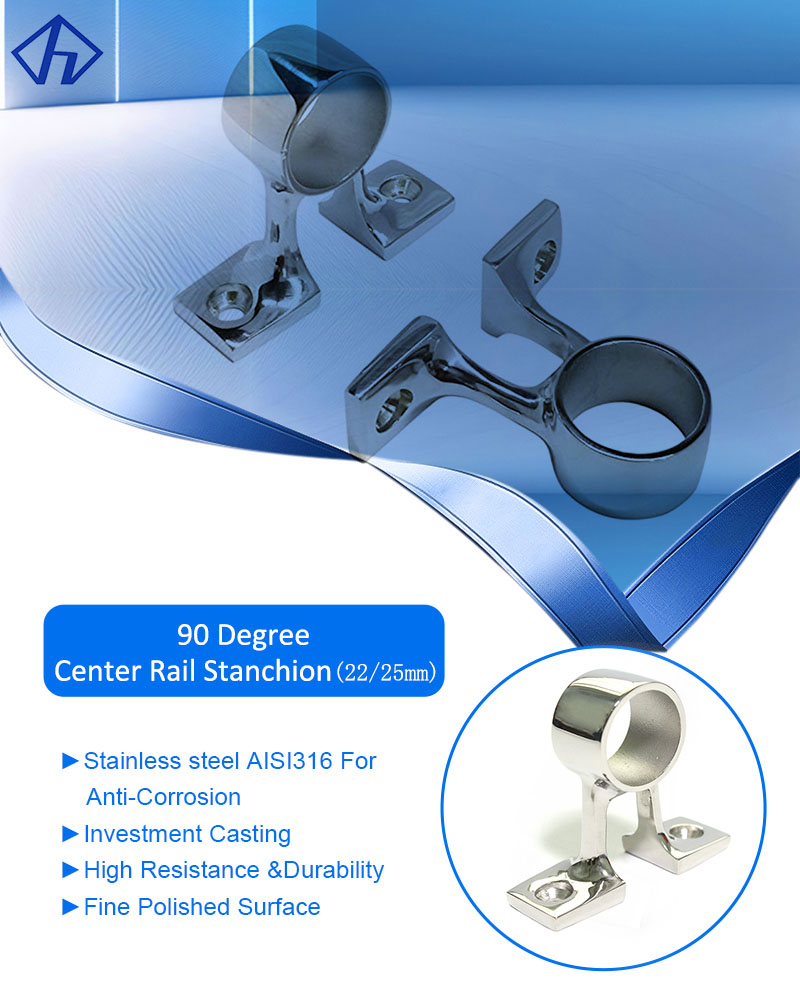 90 Degree Center Rail Stanchions