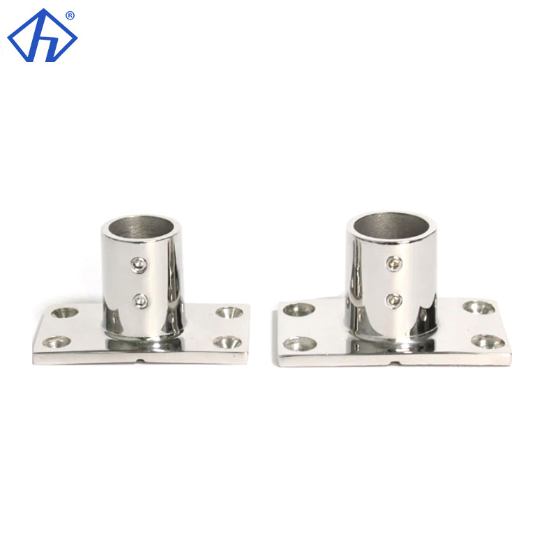 90 Degree Stanchion Rail Base Rectangle