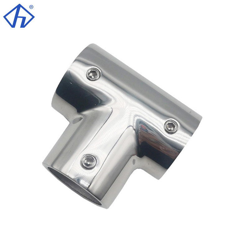 90 Degree T-Junction tubing fittings stainless for boat