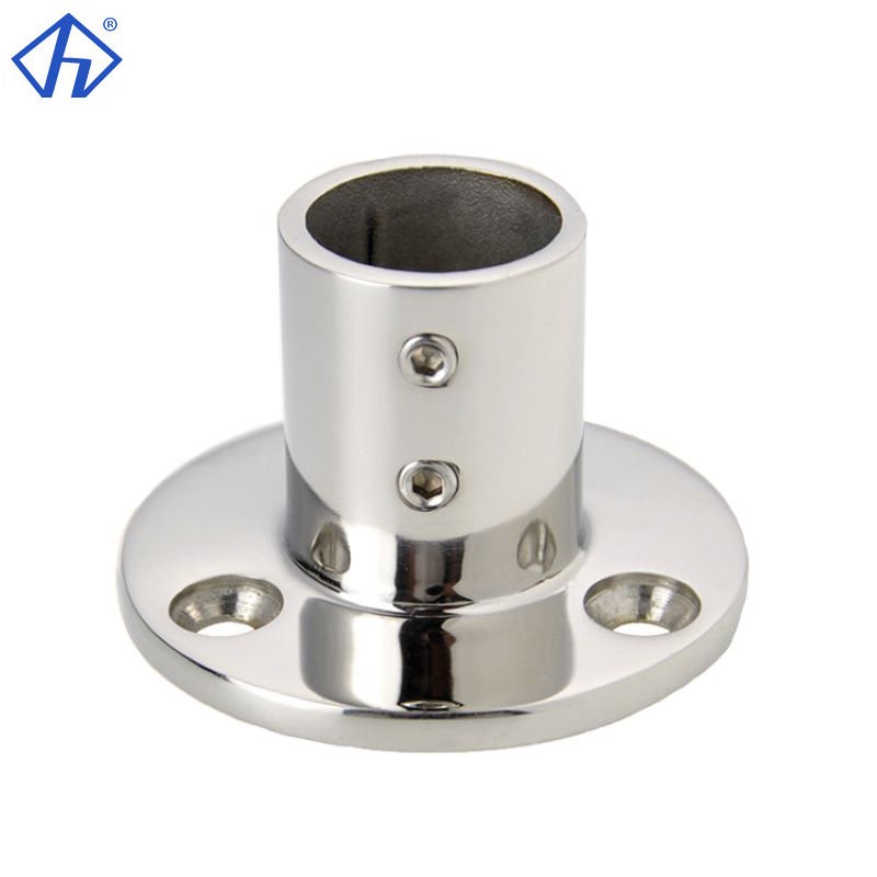 Boat Railing Hardware 90 Degree Round Rail Mount 316 Stainless Steel