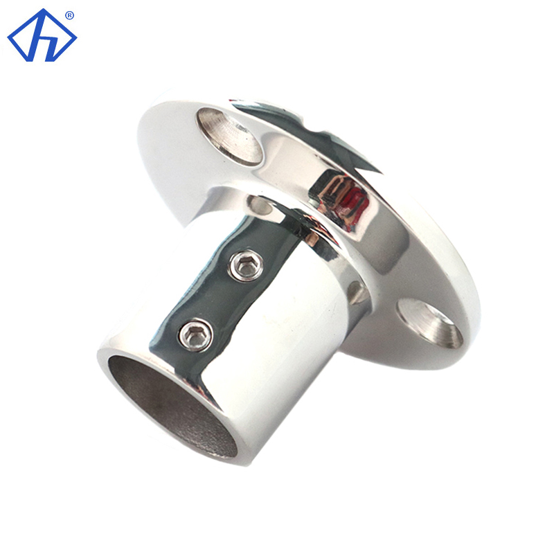 Boat Railing Hardware 90 Degree Round Rail Mount 316 Stainless Steel