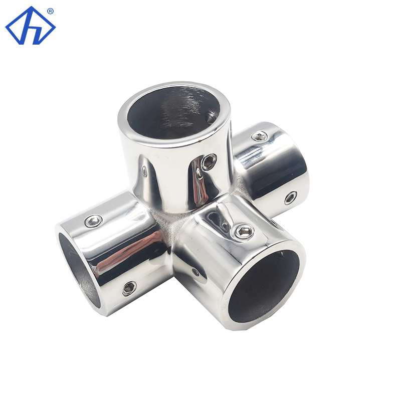 Casting 4 Way Corner Joint Marine Pipe Hardware