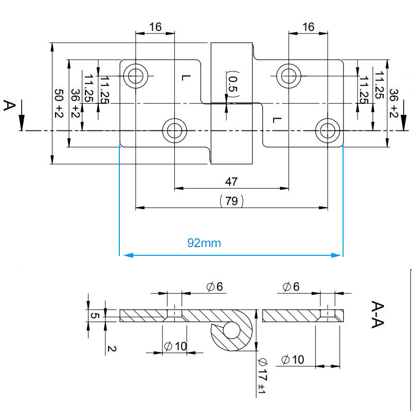 Flag Detachable Hinge Stainless Steel Butt hinge Hardware-drawings