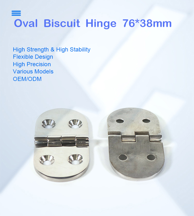 Four-Hole Oval Hinge Heavy Duty Stainless Steel Hinge Biscuit Hinge-Hiever