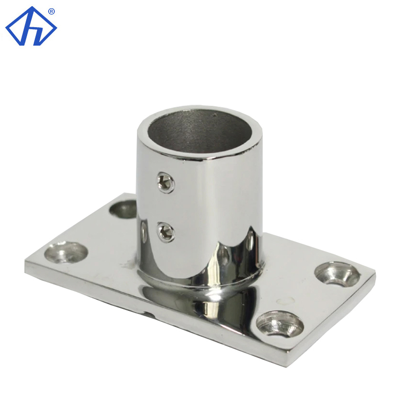 Heavy Duty 90 Degree Rectangle Rail Base Marine Boat Rail Fitting Hardware