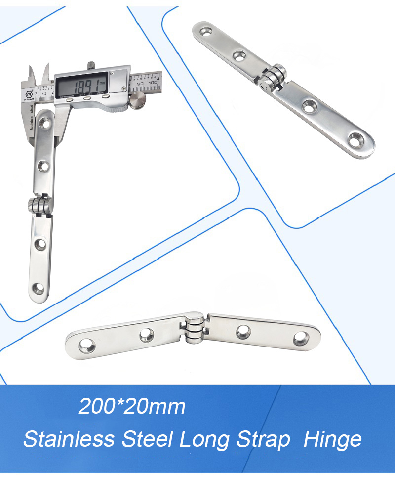 Long Strap Hinge Stainless Steel Strap Hinge Flush Hinge With Polished Finish-Hiever 