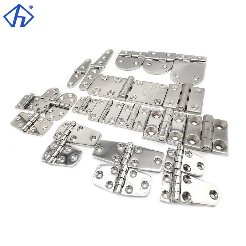 Marine grade stainless steel door hinges mirror polished large size hinges-Hiever