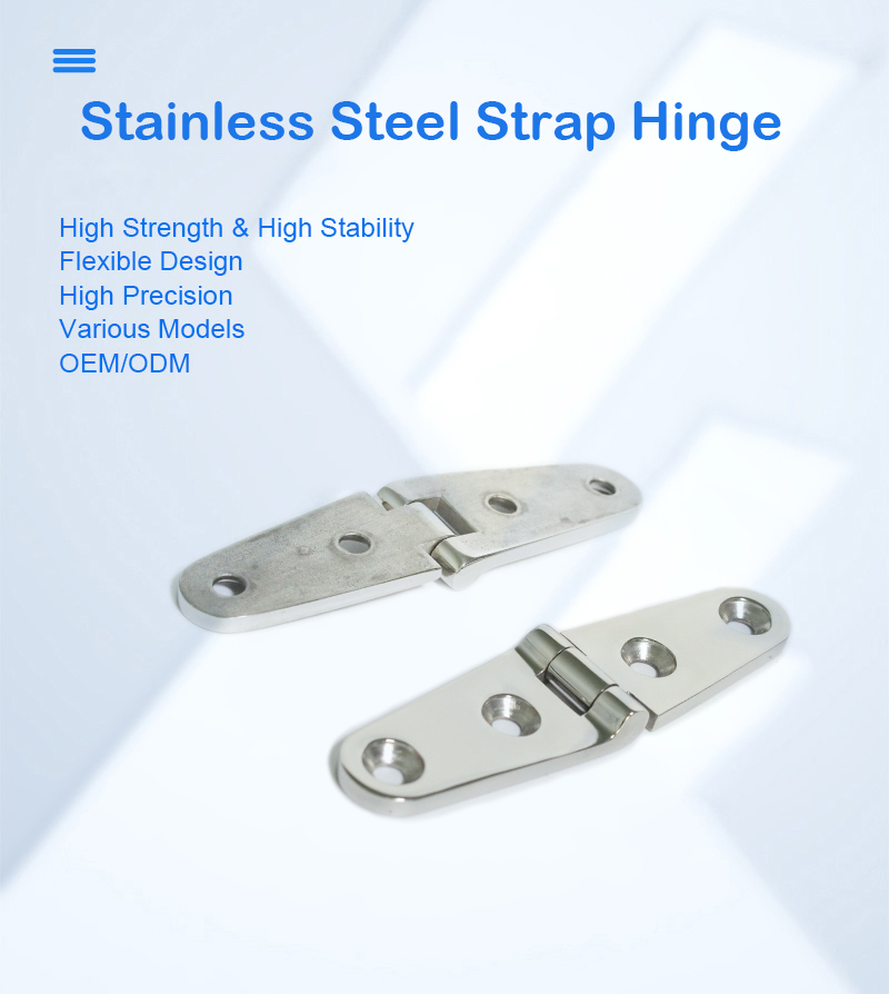 Mirror Polished Strap Hinge