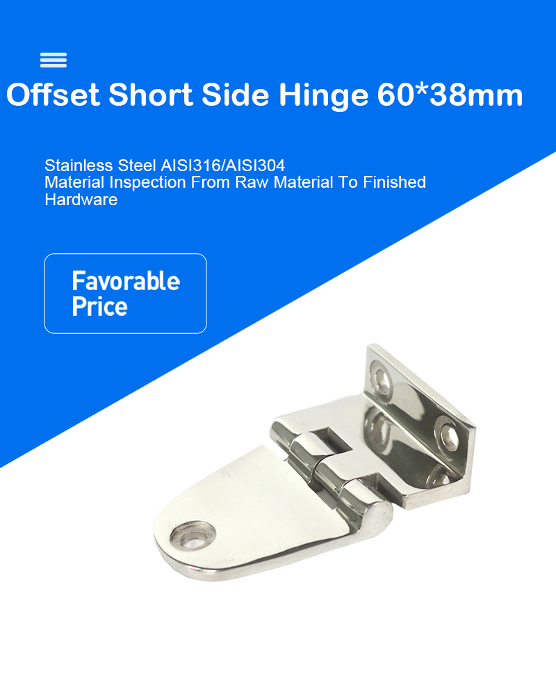 Offset Side Hinge Stainless Steel Precision Curving Casting Hinges Sturdy Deck Cabinet Door Hinges