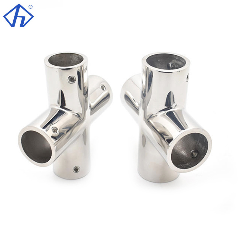 Polished Four Way Tee Stainless Steel