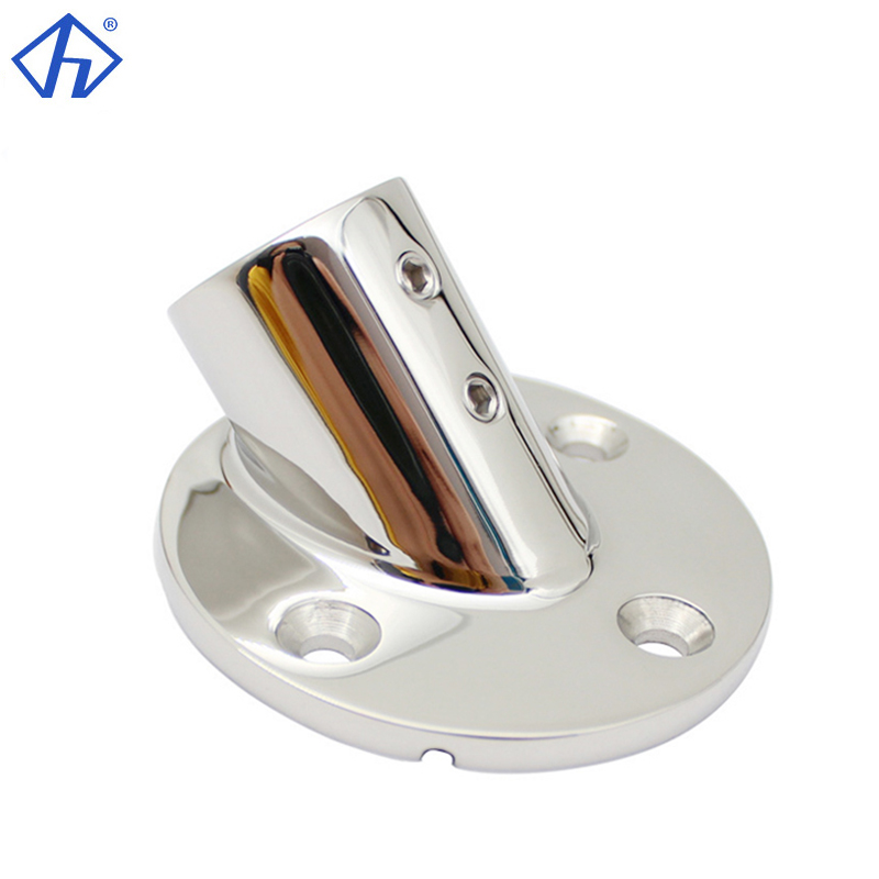 Rail Fitting 45 ° Round Stanchion Rail Base Tubing fittings