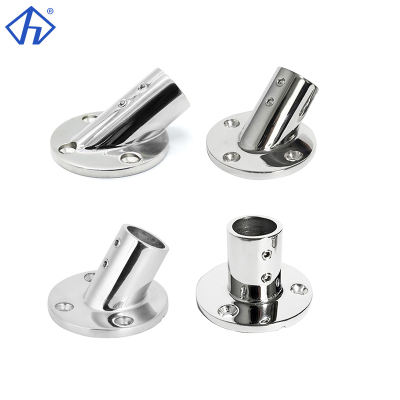 Rail Fitting 45 ° Round Stanchion Rail Base