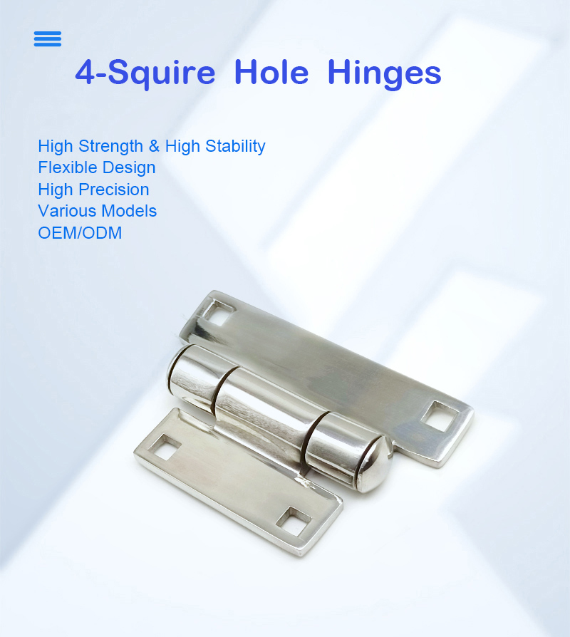 Squire Hole Hinges 4 Squire Hole Asymmetrical Hinges produced by Hiever