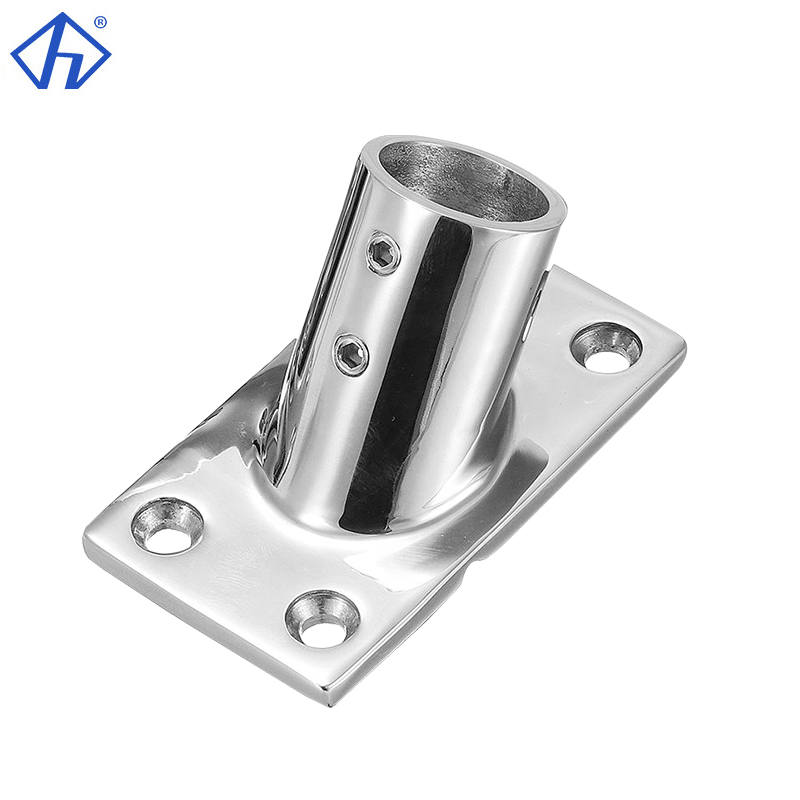 Stainless 60 ° Rectangular Hand Rail Mount Parts