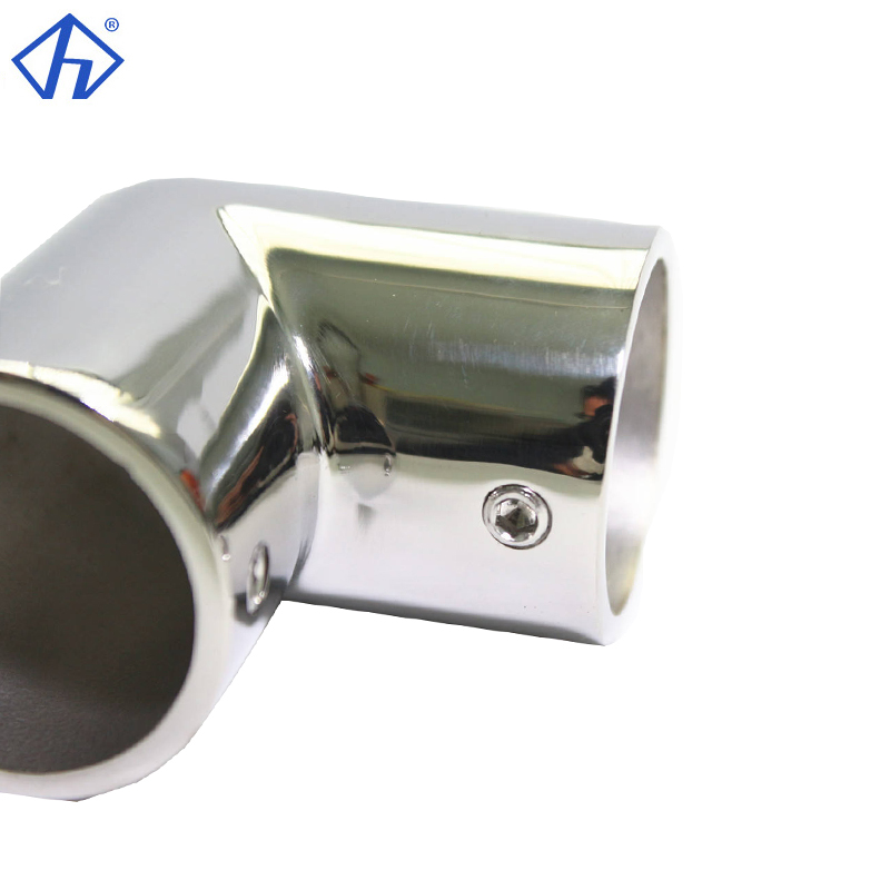 Stainless 90°Elbow Bimini Marine hand rail fittings