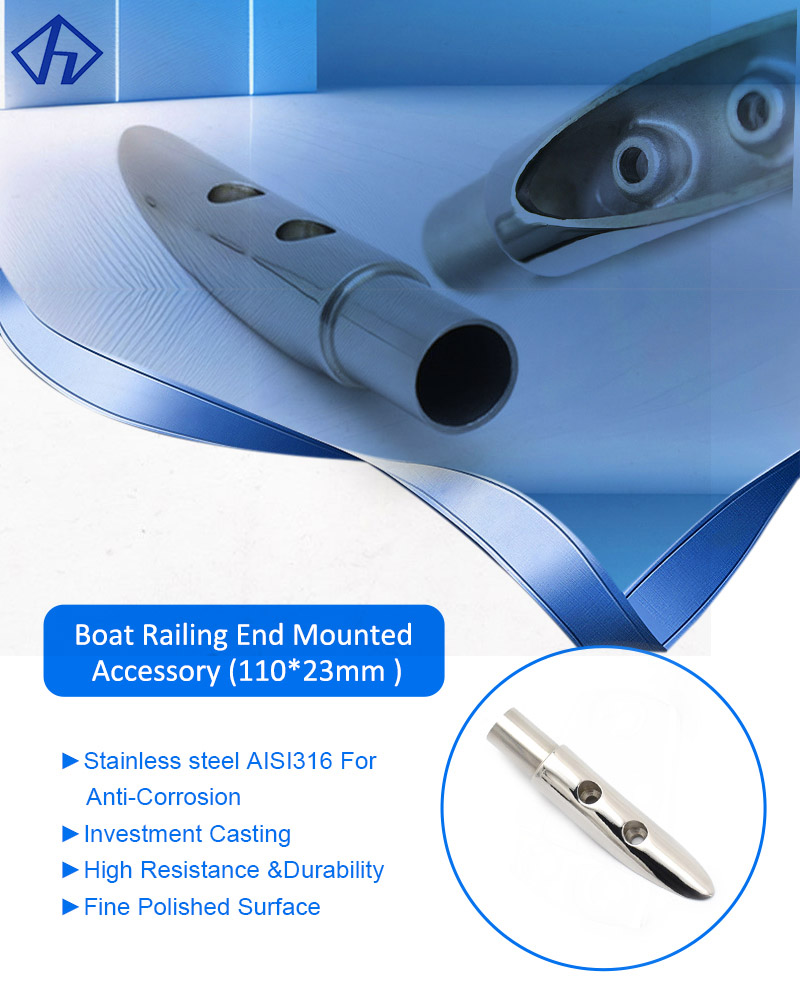 Stainless Boat Railing end Mounted fittings Accessory