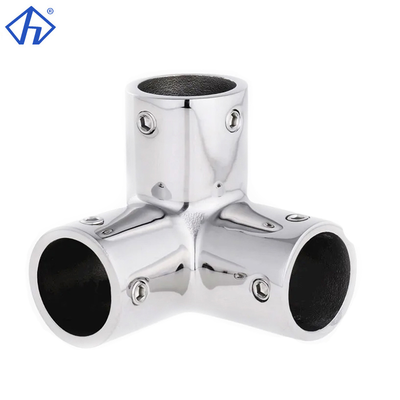 Stainless Polished Pipe 3 Way Tee