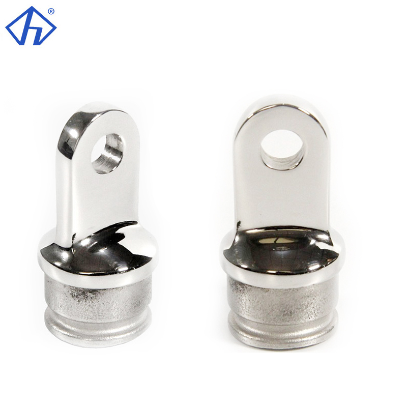 Stainless Steel Bimini Top Insert 2225mm Rail Fitting Canopy Bow End Insert Marine