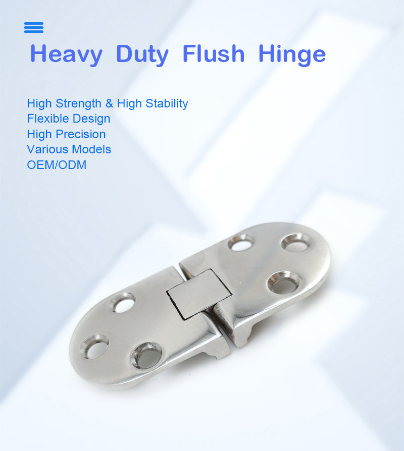 Stainless Steel Boat Marine Grade Hinge OEM Heavy Duty Flush Hinge Mirror Polished Hinge-Hiever