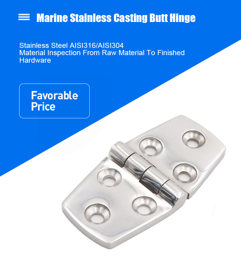 Stainless Steel Heavy Duty Investment Casting Butt Hinge