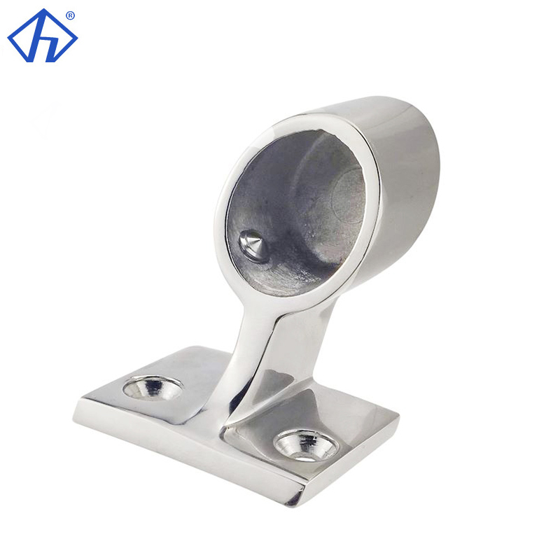 Yacht 60 Degree Polished Handrail End Bracket
