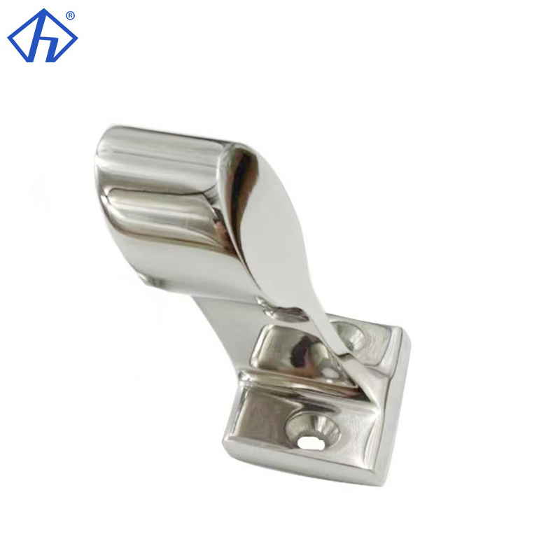 Yacht Polished Handrail End support fittings