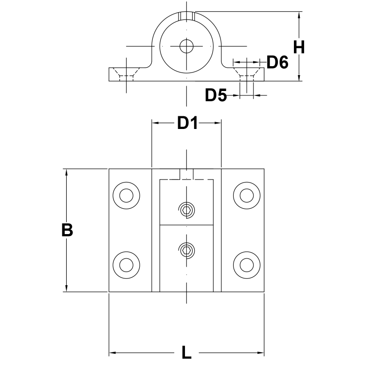 drawing base mount for 22mm pipe