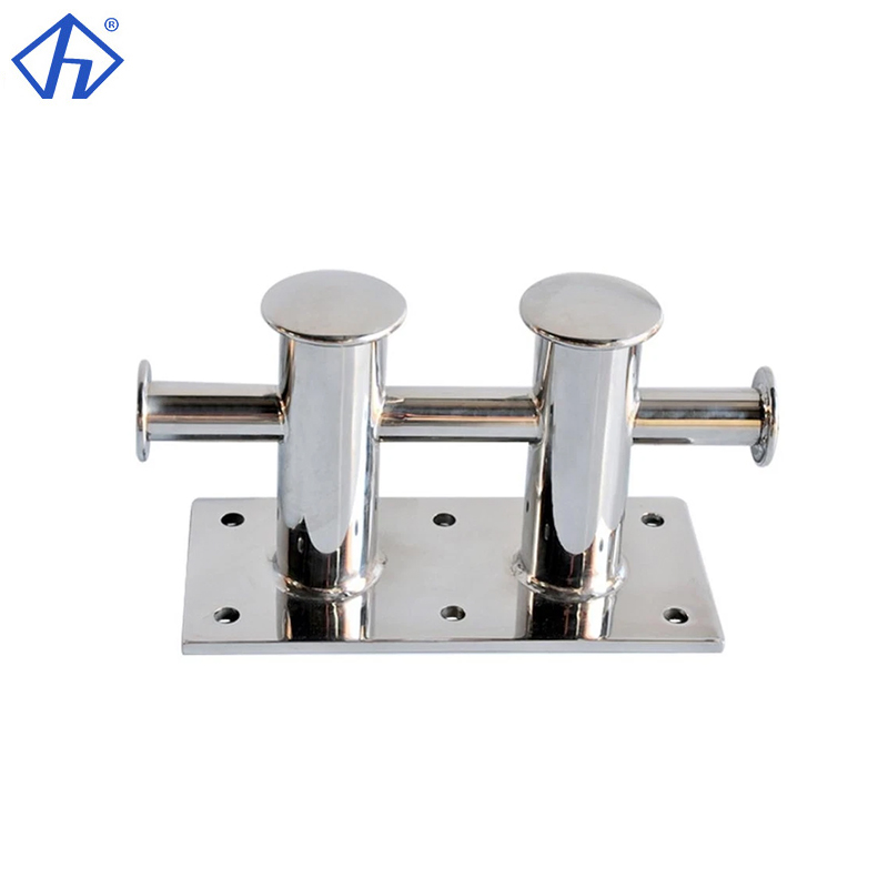 316 Stainless Steel Double Cross Bollard Cleat Rope Bollard Mooring Cleat