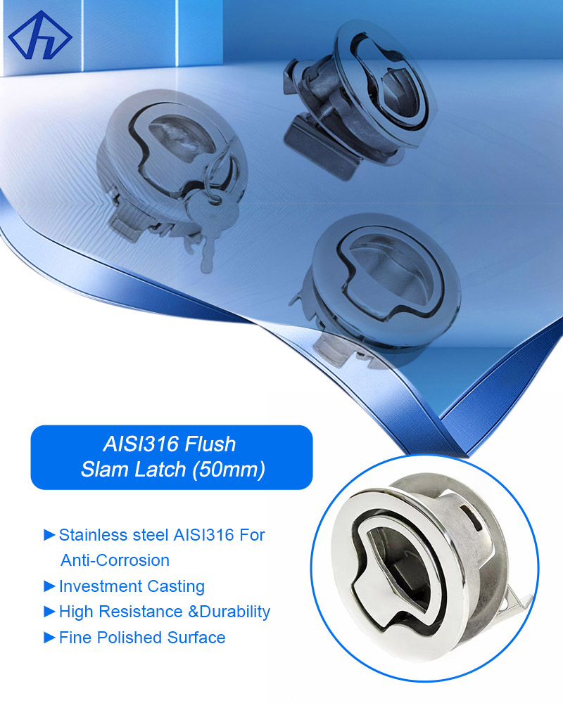 AISI316 Flush Slam Latch 50mm