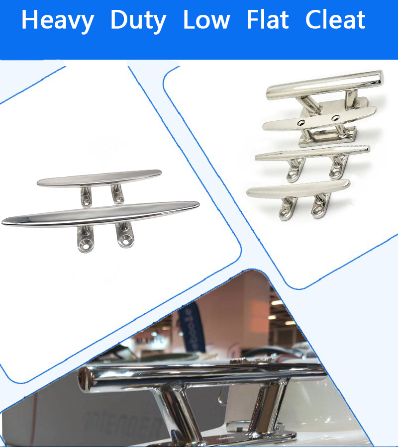 AISI316 Marine Grade Dock Cleat Heavy Duty Low Flat Cleat -Hiever