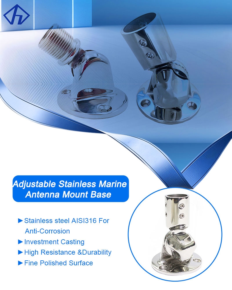 Adjustable Stainless Marine Antenna Mount