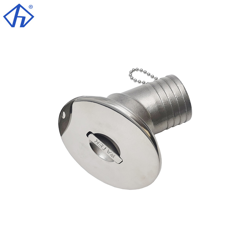 Angled Hose 30 Degree Deck Fill SS316 Cast Water Fuel Deck Filler