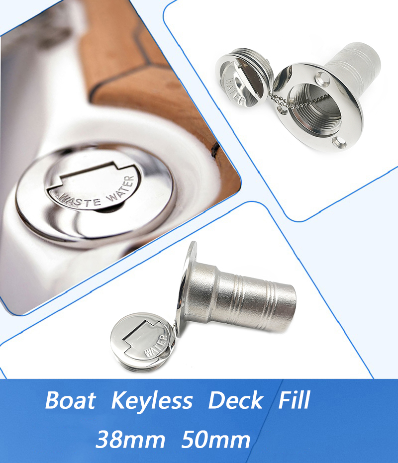 Boat Keyless Deck Fill Marine Grade Hose Deck Filler SS316 Marine Hardware Produced by Hiever