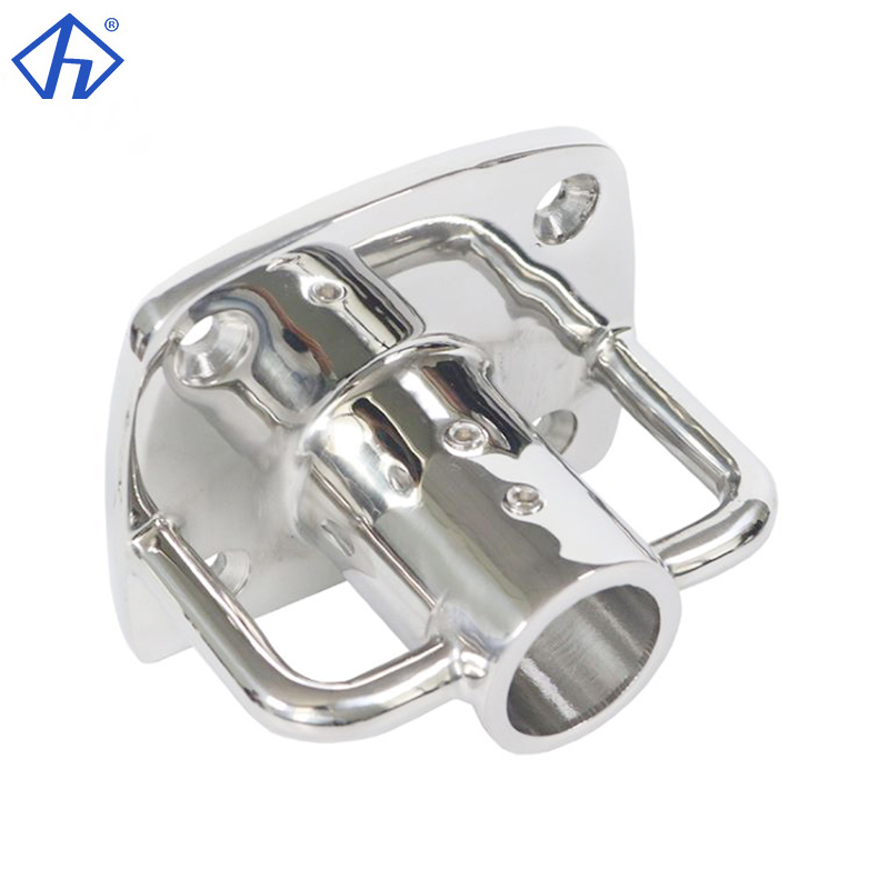 Boat Square Stanchion Base mount for 1 inch Pole