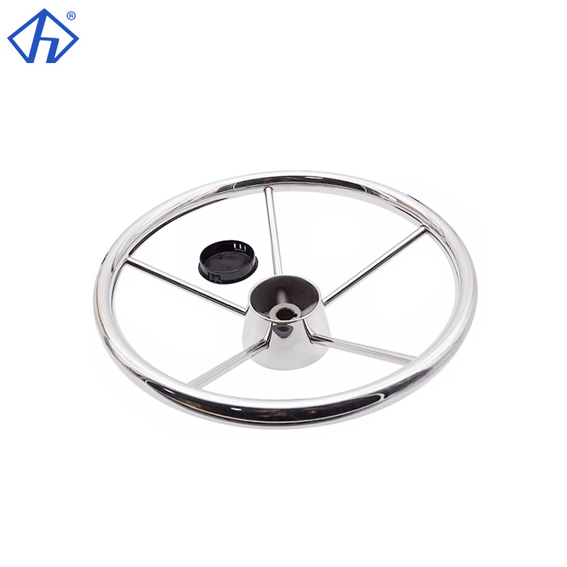 Boat Wtreering Wheel 5-Spoke Steering Wheel Marine Boat Accessories