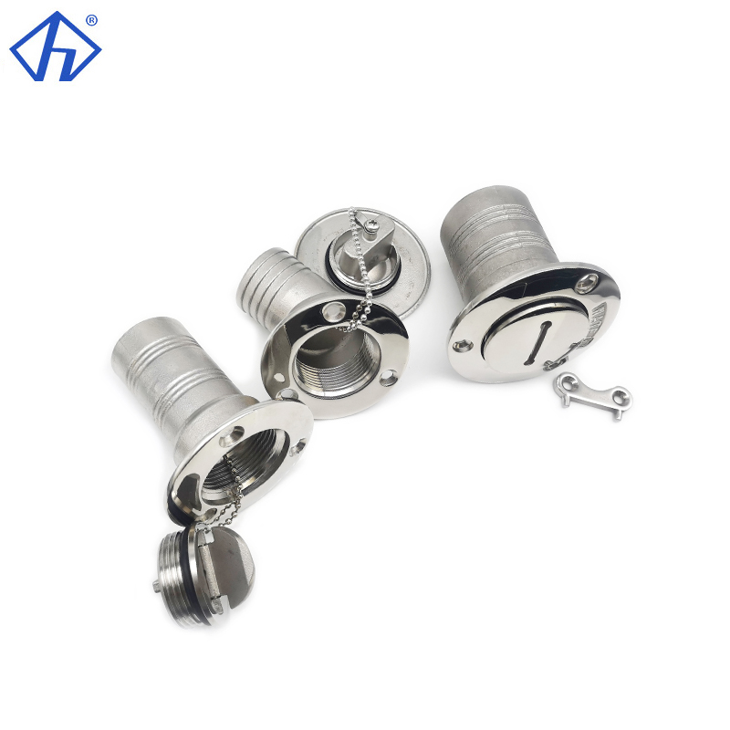 Heavy Duty Stainless Steel Deck Fill With Key Boat Yacht Deck Filler