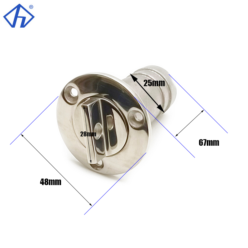 Heavy Duty Water Fuel Deck Fill Boat Drain Plug Thru Hull-size