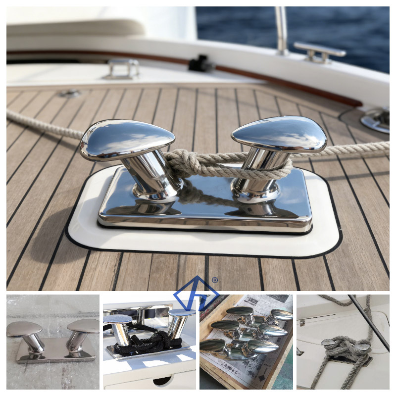 Hiever's Bollard Cleat Double Horn Bollard For Yacht Cleat Guide Pile Cable Seat