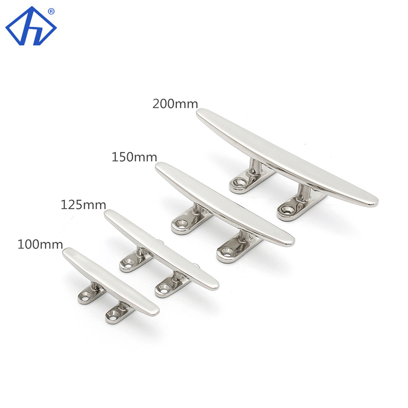 Low Flat Cleat Open Base Flat Top Low Cleat For Boat SS316 Cleat-size