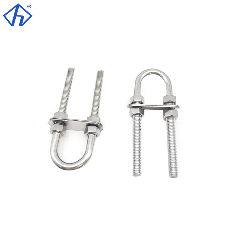 Marine Boat U Bolt Two Counter Plates With Hex Nuts Bow Eye U Bolt For Boat Trailer-Hiever