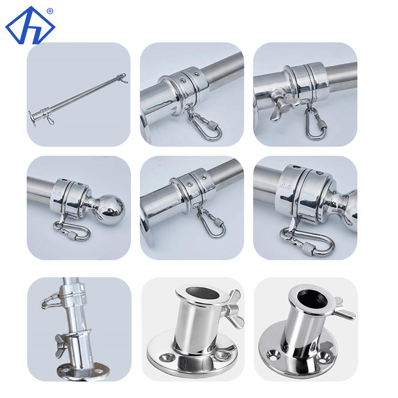 Marine Grade Stainless Flagpole Bracket