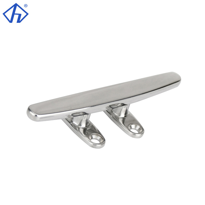 Open Base Flat Top Low Cleat For Boat SS316 Cleat