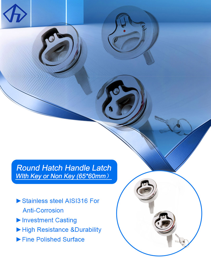 Round Hatch Handle Latch compression type
