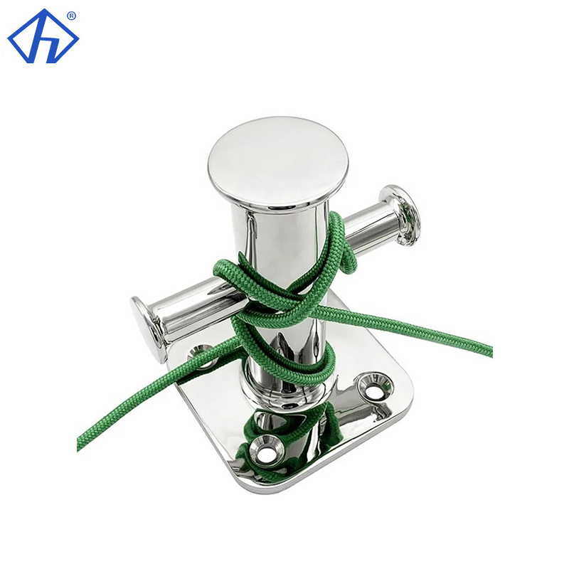 Single cross bollard mooring cleat heavy duty rope bollard cleat for boat