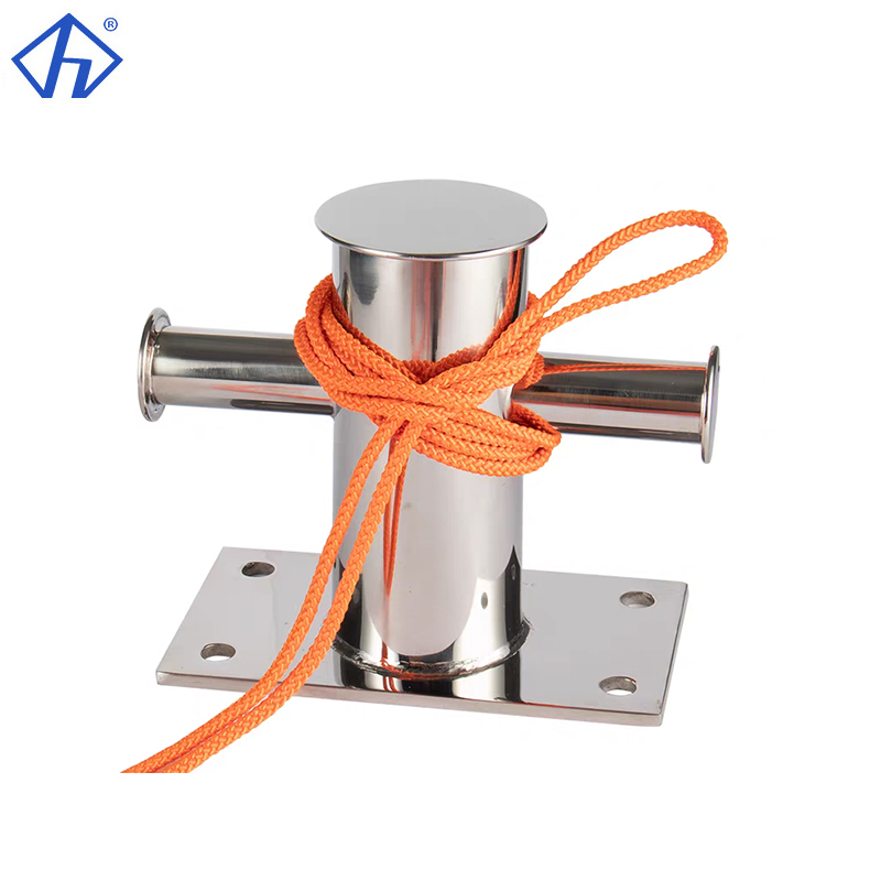 Single cross bollard mooring cleat heavy duty rope bollard cleat
